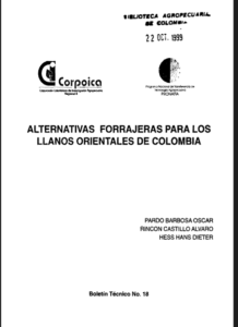 Alternativas Forrajeras Para Los Llanos Orientales De Colombia
